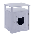 Nightstand Pet House, Litter Box Furniture Indoor Pet Crate, Litter