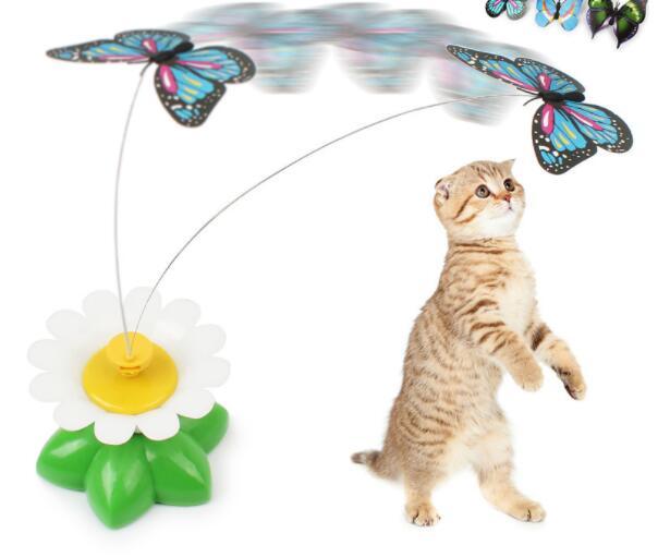 Electric Enchanting Rotating Flower Pet Toy