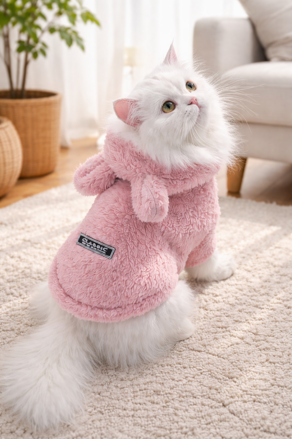 Soft Fleece Pet Hoodie Coat for Small & Medium Dogs and Cats 🐾