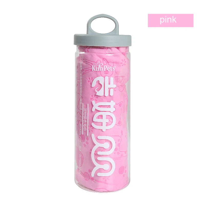 Ultra-Absorbent Pet Bath Towel – Quick-Dry, Soft & Lint-Free with Storage Bucket 🐾