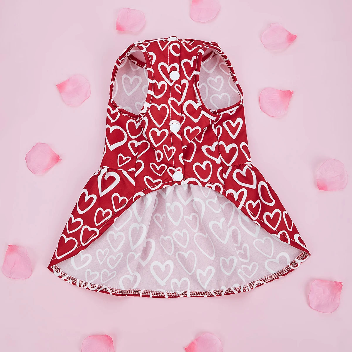 Valentine’s Day Pet Dress with Heart Design & Bow ❤️🐾
