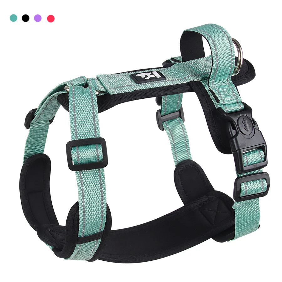 Adjustable Reflective Dog Harness with Handle for Small & Medium Dogs 🐶