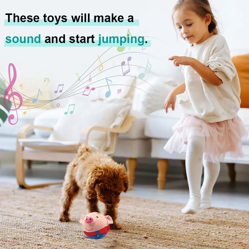Interactive Electronic Bouncing Dog Toy Ball with Music