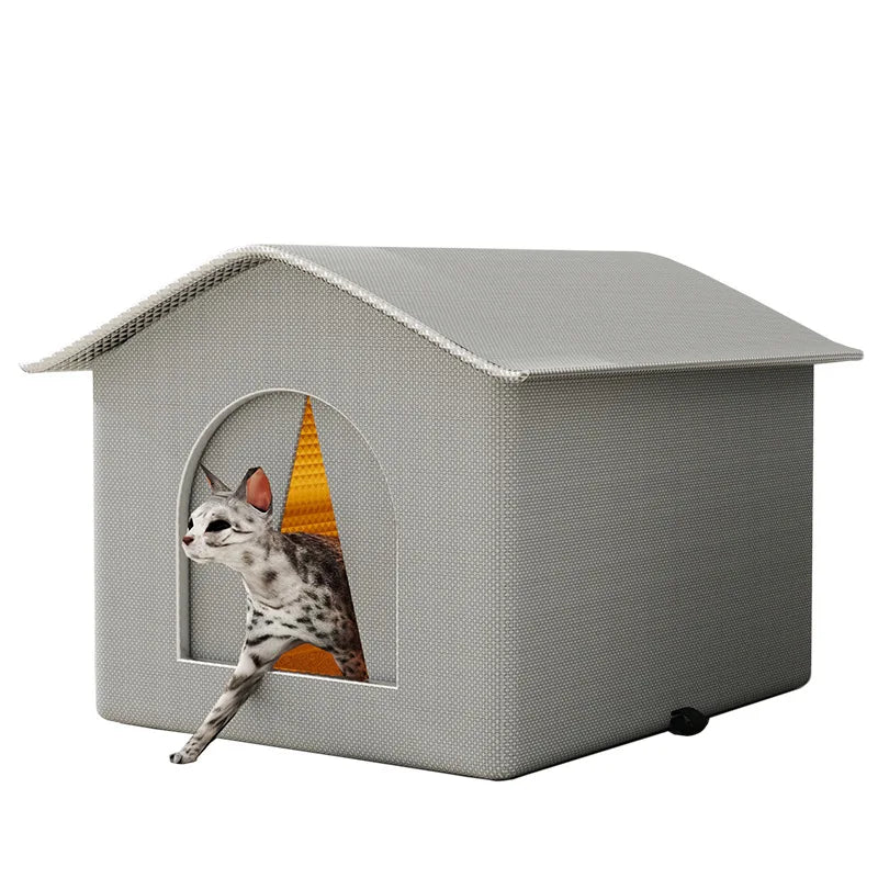 Waterproof Outdoor Pet House – Warm Foldable Sleeping Bed for Cats and Small Dogs