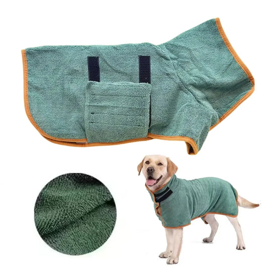 Absorbent Quick-Dry Pet Bathrobe TOWEL for Dogs & Cats 🐾