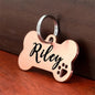 Bone Shaped Personalized Pet ID Tag for Dogs & Cats – Anti-Lost Collar Pendant with Free Engraving