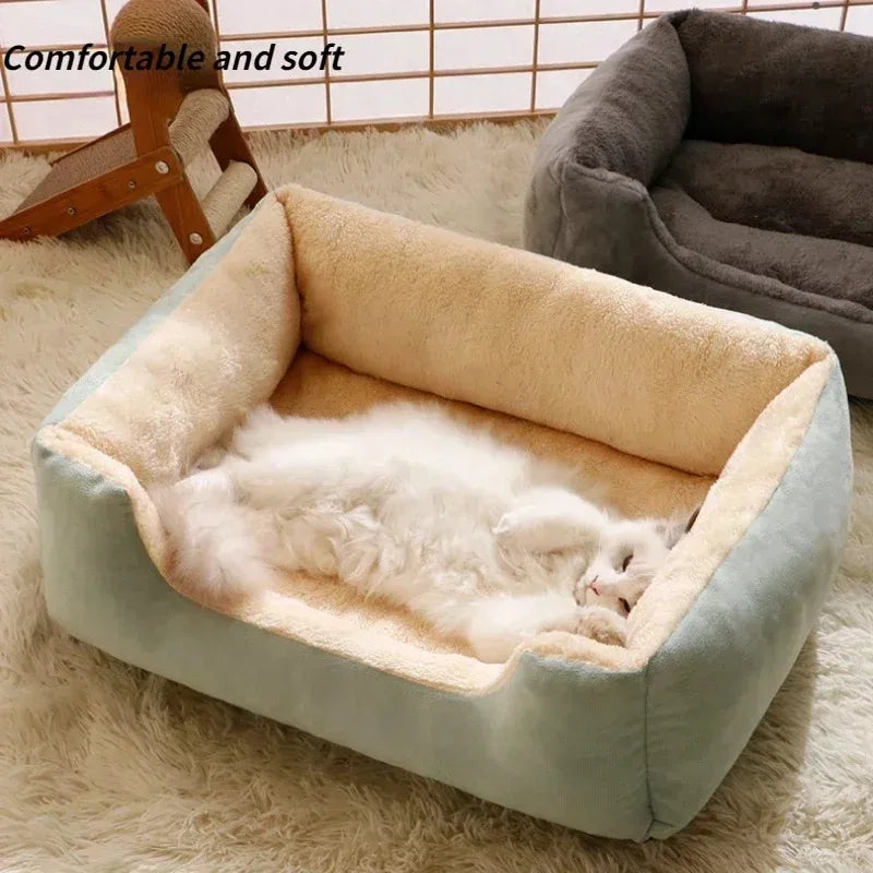 Cat Bed House – Cozy Cushion Basket for Cats and Small Dogs