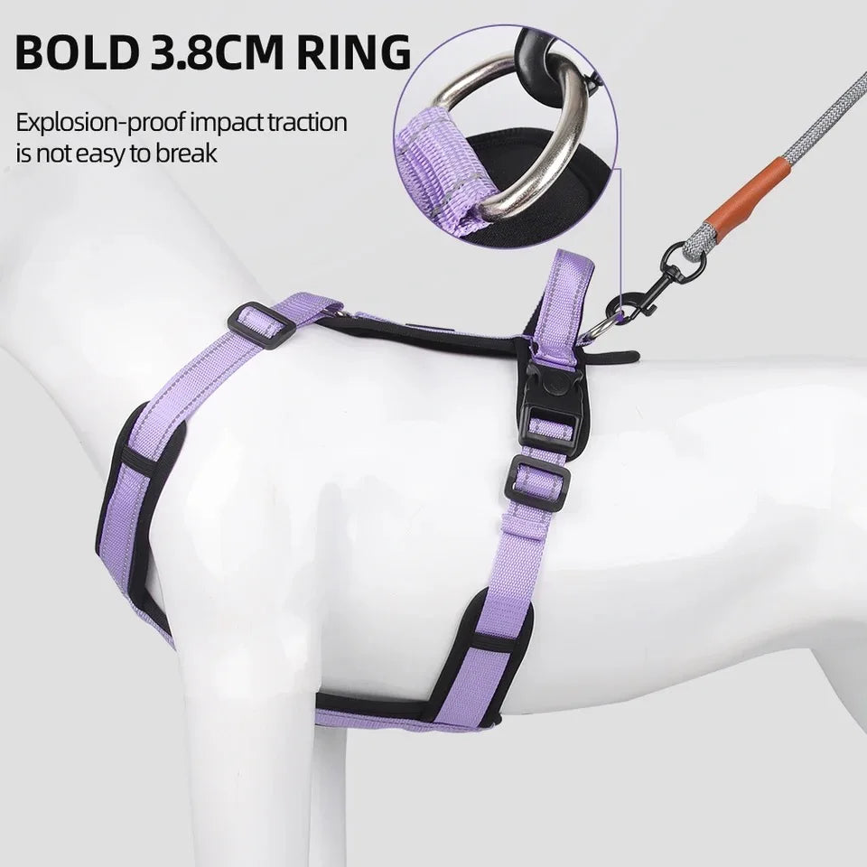 Adjustable Reflective Dog Harness with Handle for Small & Medium Dogs 🐶