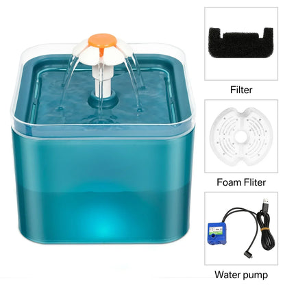 Automatic 2L Cat Water Fountain with LED – Ultra-Silent for Cats & Small Dogs