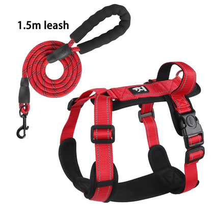 Adjustable Reflective Dog Harness with Handle for Small & Medium Dogs 🐶