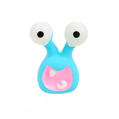 Pet Latex Toy Cartoon Alien Monster - Dog Chew Toy, Bite-Resistant, Squeaky, for Puppies Small Dogs, Teething Cleaning,