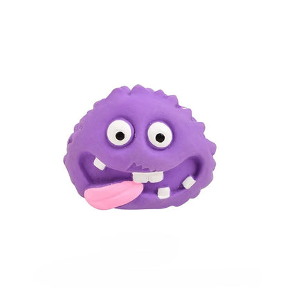 Pet Latex Toy Cartoon Alien Monster - Dog Chew Toy, Bite-Resistant, Squeaky, for Puppies Small Dogs, Teething Cleaning,