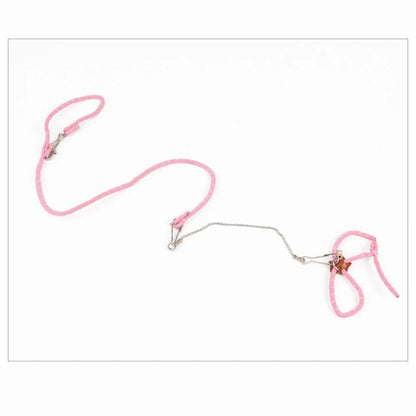 Adjustable Soft Harness & Leash Set for Small Pets – With Bell