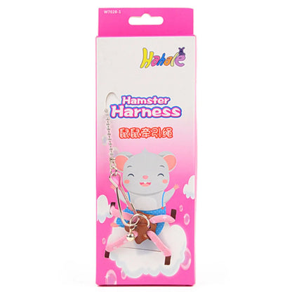 Adjustable Soft Harness & Leash Set for Small Pets – With Bell