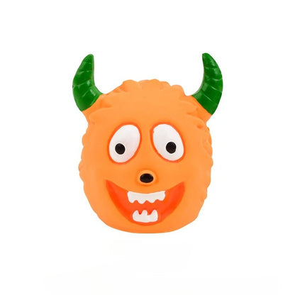 Pet Latex Toy Cartoon Alien Monster - Dog Chew Toy, Bite-Resistant, Squeaky, for Puppies Small Dogs, Teething Cleaning,