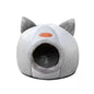 Cat Head Shape Cat House – Cute, Warm & Non-Slip Semi-Closed Sleep Cave