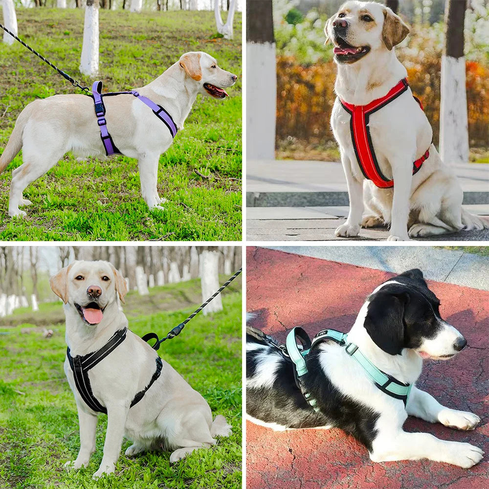 Adjustable Reflective Dog Harness with Handle for Small & Medium Dogs 🐶