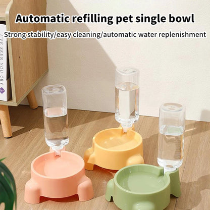 Automatic Pet Water Dispenser – Single Bowl Drinking Bottle for Cats & Puppies 🐾