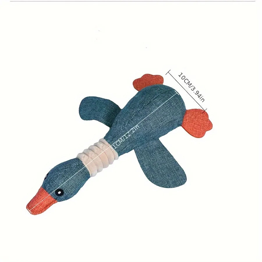 Bite-Resistant Squeaky Goose Toy for Dogs & Cats