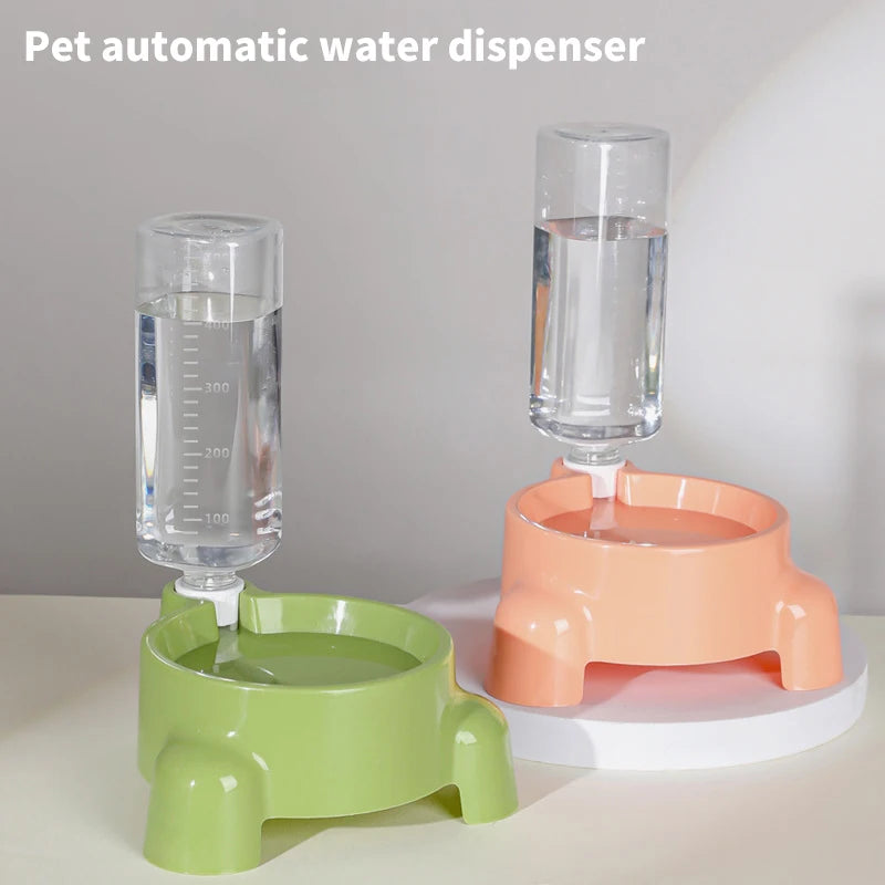 Automatic Pet Water Dispenser – Single Bowl Drinking Bottle for Cats & Puppies 🐾
