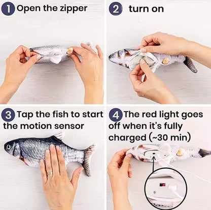 Interactive Electric Floppy Fish Toy for Cats & Dogs