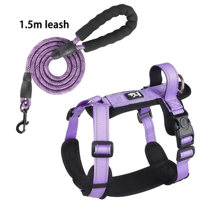 Adjustable Reflective Dog Harness with Handle for Small & Medium Dogs 🐶