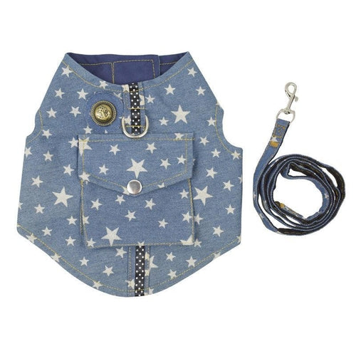 Denim Starry Sky Pet Vest Harness