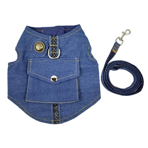 Denim Starry Sky Pet Vest Harness