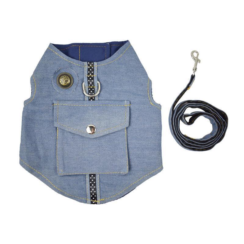 Denim Starry Sky Pet Vest Harness