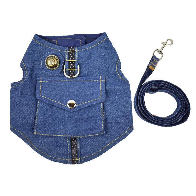 Denim Starry Sky Pet Vest Harness