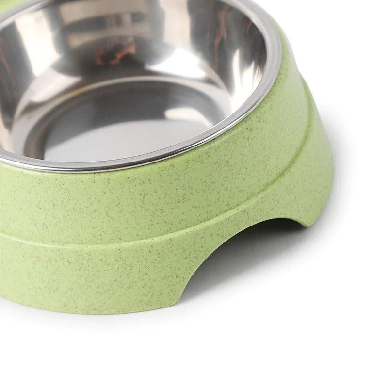 Stylish Stainless Steel Double Pet Feeder - Premium Food And Water